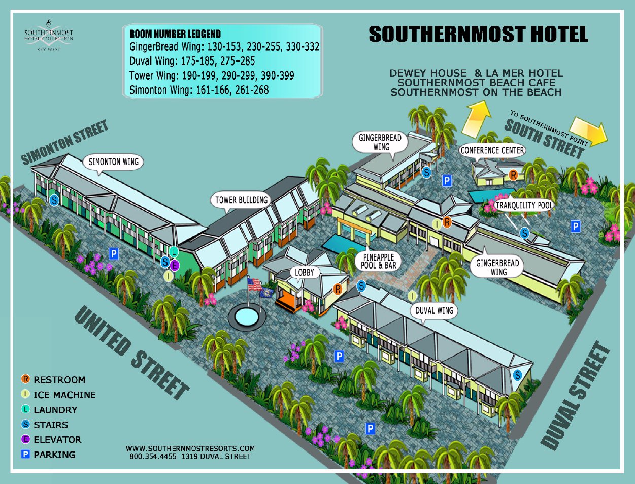 Resort Map | Southernmost Hotel | Florida