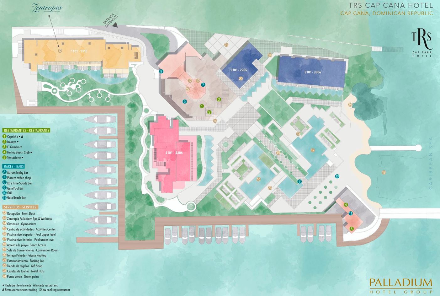Resort Map  TRS Cap Cana  Punta Cana, D.R.