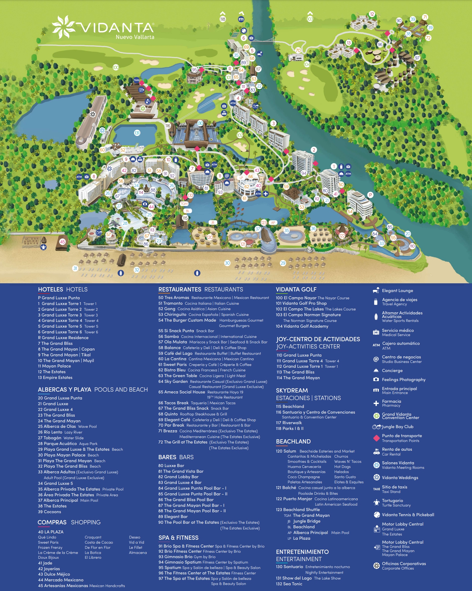 Resort Map | Grand Luxxe Nuevo Vallarta | Riviera Nayarit, Mexico