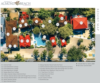 Almond Beach Resort at Jaguar Reef Resort Map Layout