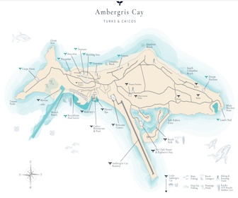 Ambergris Cay Private Island, Turks & Caicos Map Layout