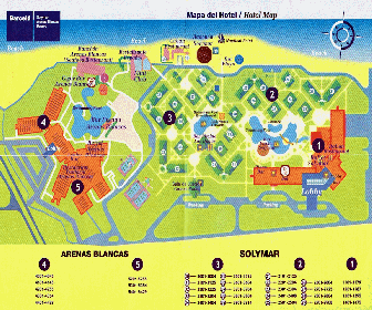 Barcelo Solymar - Occidental Arenas Blancas Resort Map Layout