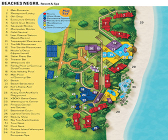 Beaches Negril Resort & Spa Map Layout