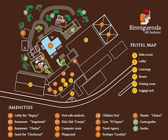 Binniguenda Huatulco All Inclusive Hotel & Beach Map Layout