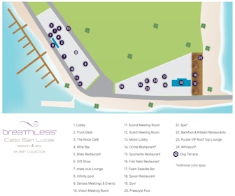 Breathless Cabo San Lucas Resort Map Layout