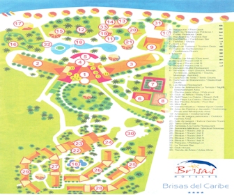 Brisas del Caribe Resort Map layout