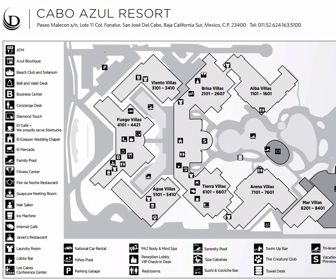 Hilton Vacation Club Cabo Azul Los Cabos Map Layout