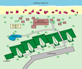 Caraibes Beach Hotel Map Layout