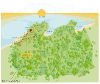 Casa Iguana Corn Island Resort Map Layout
