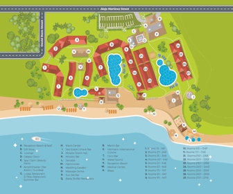 Casa Marina Beach & Reef Resort Map Layout