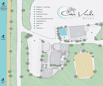 Casa Verde Hotel Map Layout