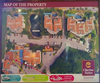 Clarion Suites Roatan at Pineapple Villas Map Layout