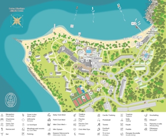 Club Med La Caravelle Resort Map Layout