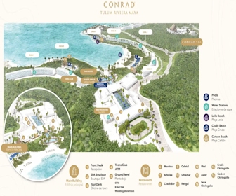 Conrad Tulum Riviera Maya Resort Map Layout