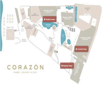 Cabo Villas Beach Resort Map Layout