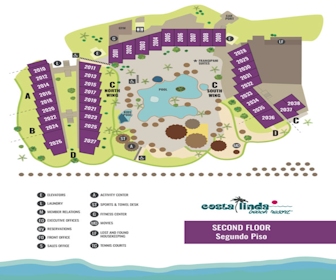 Costa Linda Beach 2nd Floor Resort Map Layout