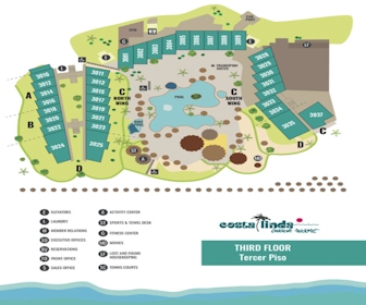 Costa Linda Beach 3rd Floor Resort Map Layout