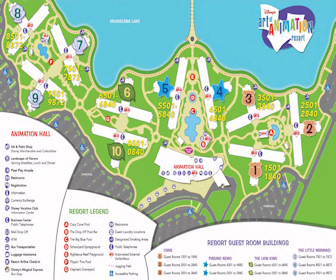 Disney's Art of Animation Resort Map Layout