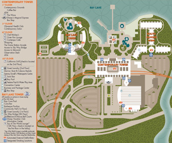 Disney's Contemporary Resort Map Layout