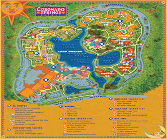 Disney's Coronado Springs Resort Map Layout