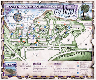 Disney's Polynesian Resort Map Layout