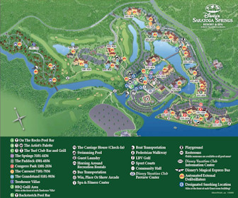 Disney's Saratoga Springs Resort & Spa Map Layout