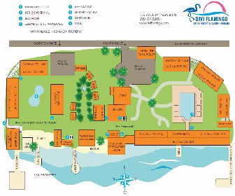 Divi Flamingo Beach Resort & Casino Map Layout