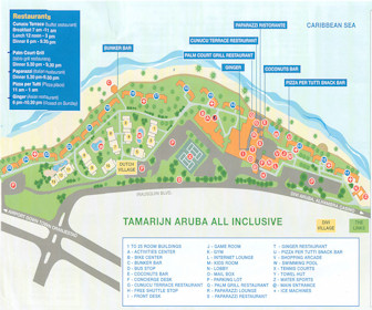 Tamarijn Aruba All Inclusive Map Layout