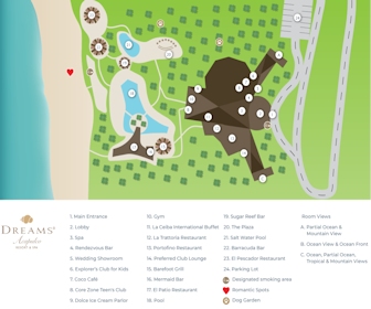 Dreams Acapulco Resort & Spa Map Layout