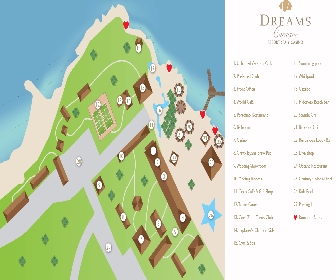 Dreams Curacao Resort, Spa & Casino Map Layout