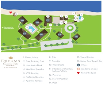 Dreams Cozumel Cape Resort & Spa Map Layout
