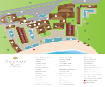 Dreams Huatulco Resort Map Layout