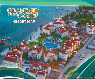 Grand Caribe Belize Resort Map Layout