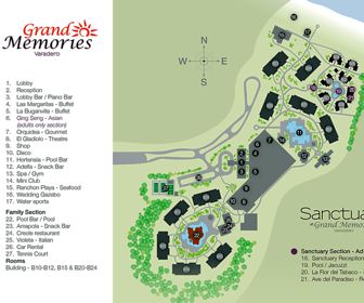 Grand Memories Varadero Resort Map layout