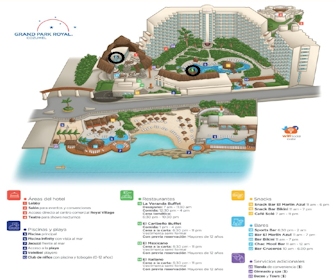 Grand Park Royal Cozumel Resort Map layout