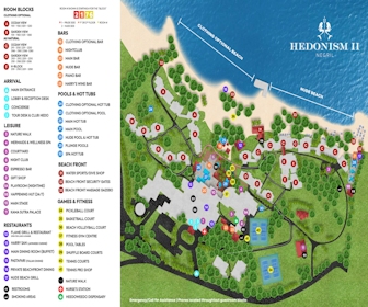 Hedonism II Resort Map Layout