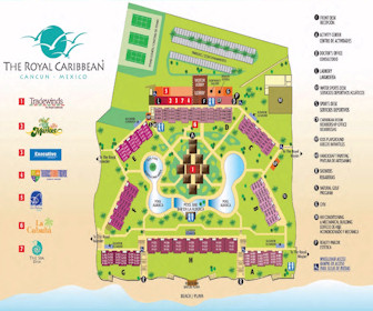 Hilton Cancun Mar Caribe All-Inclusive Resort Map Layout