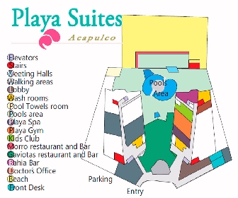 Playa Suites Acapulco Hotel Resort Map