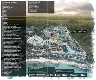 Hotel Xcaret Arte Resort Map Layout