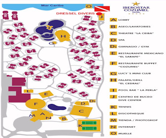 Iberostar Cozumel Resort Map layout
