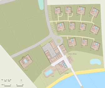 Le Phare Bleu Resort Map Layout