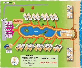 Mayan Princess Beach & Dive Resort Map Layout