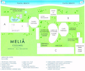 Melia Vacation Club Cozumel Resort Map layout