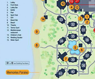 Memories Paraiso Beach Resort Map Layout