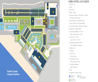 Nobu Hotel Los Cabos Resort Map Layout
