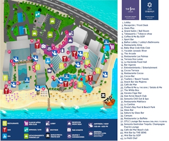 Grand Oasis Palm and Oasis Palm Cancun Resort Map Layout