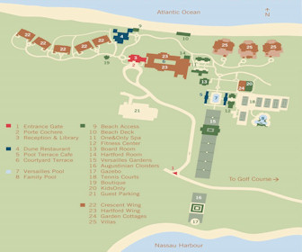 The Ocean Club, A Four Seasons Resort, Bahamas Map Layout