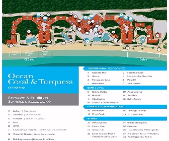 Ocean Coral & Turquesa Resort Map Layout