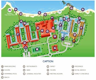 Paradisus Los Cayos Resort Map Layout