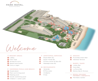 Park Royal Beach Cancun Resort Map Layout
